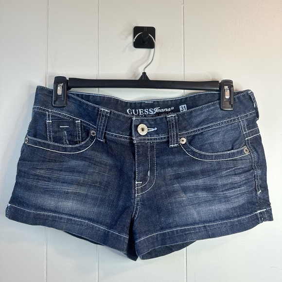 Guess Blue Jean Shorts Classic Denim Style - Picture 1 of 9